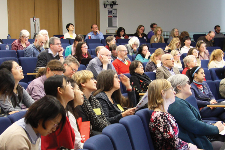 A lecture theatre full of students